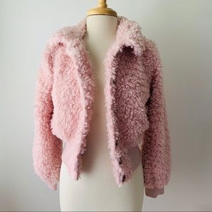 Pink Sherpa Jacket